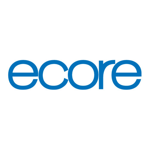 ecore logo. nora logo. Clicking opens up a new tab to manufactures website.